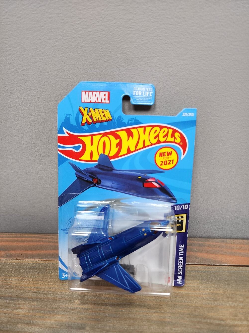 Hot Wheels 2021 First Edition Marvel's X Men X-Jet Plane Blue Die Cast